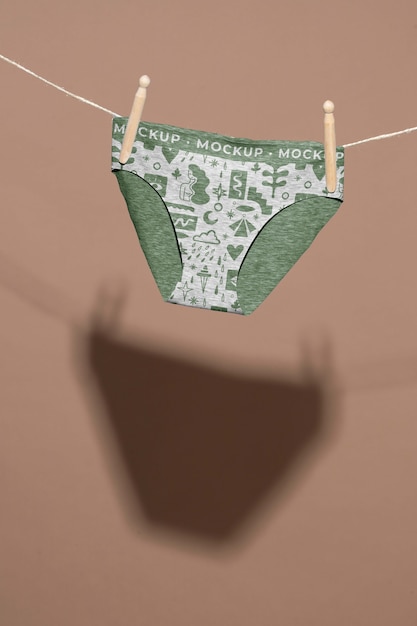 Woman undies mockup design