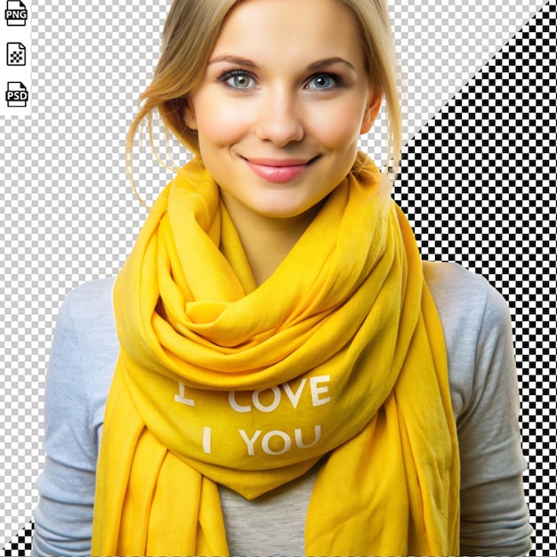 PSD a woman with yellow scarf