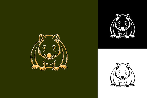 Wombat Icon Burrowing Emblem With Australian Border Tough Wo Illustration Animal Vector Art Design