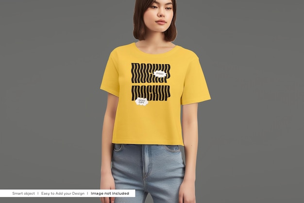 Women Crop Top Mockup young Girl Crop Top Mockup