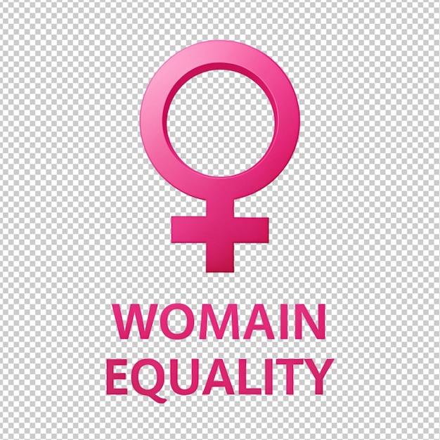 PSD women equality on transparent background