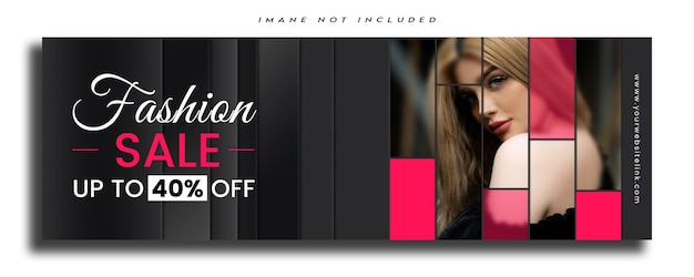 PSD women fashion sale website page and template design