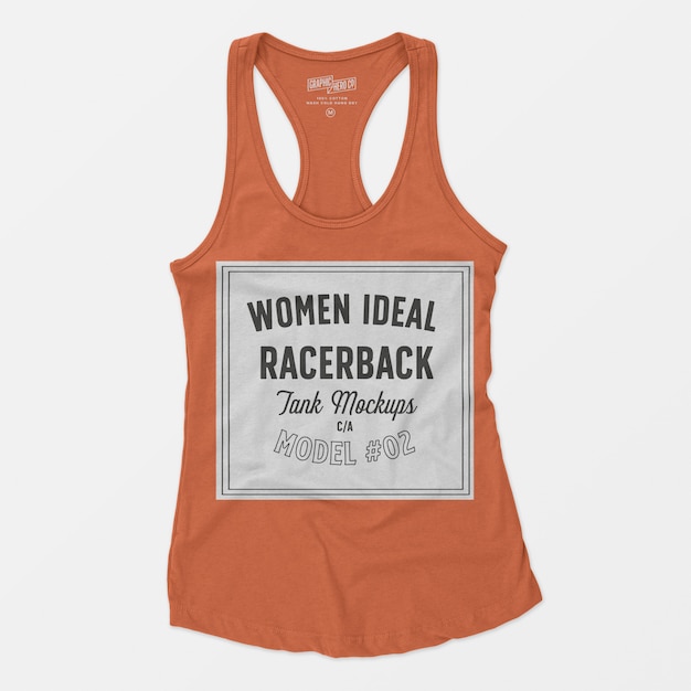 Women ideal racerback tank mockup 02