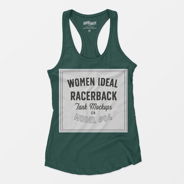 PSD women ideal racerback tank mockup 04