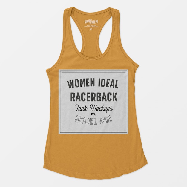 Women ideal racerback tank mockup