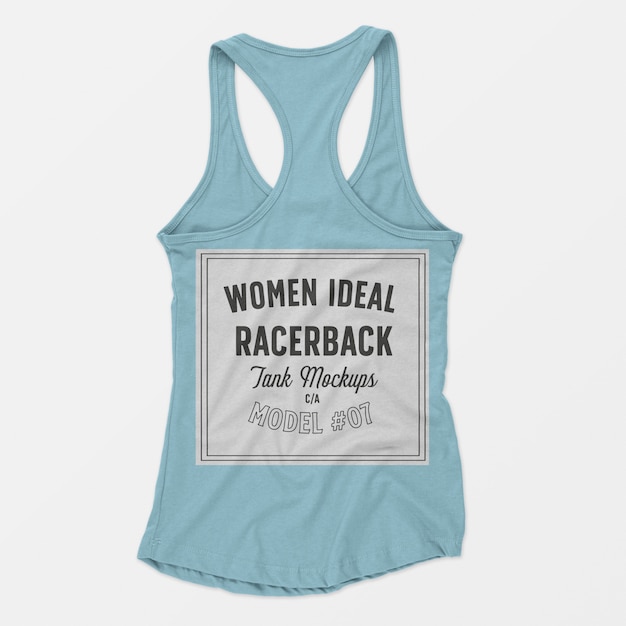 PSD women ideal racerback tank mockup