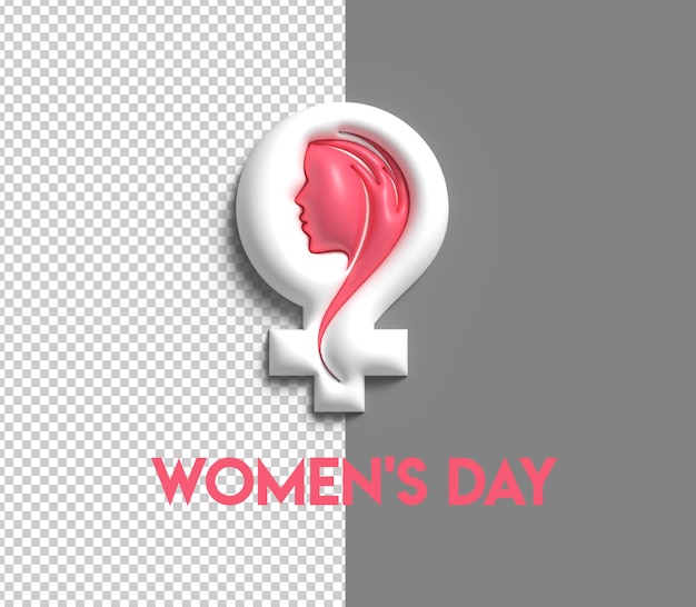 Women's Day - 8 March Space of Your Text 3D Render Illustration Design.