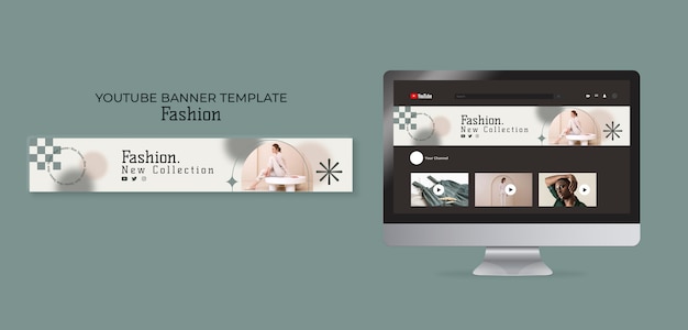 Women's fashion week youtube banner template