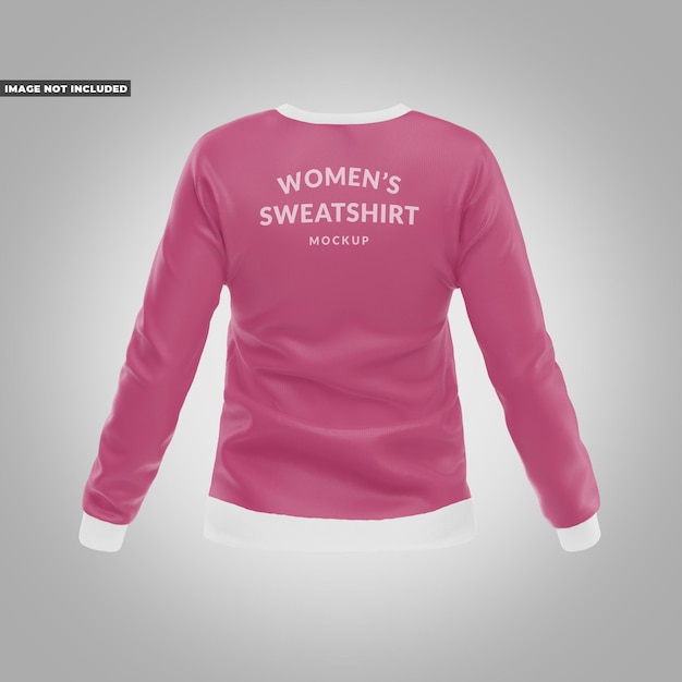 Women's Sweathirt Mockup Back View