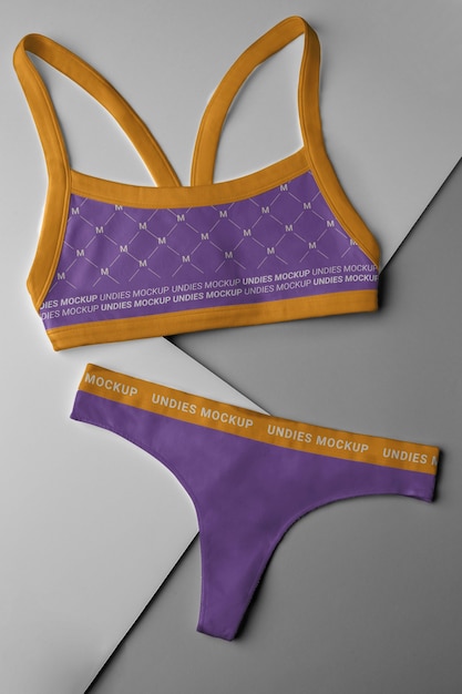 Women underwear mockup design