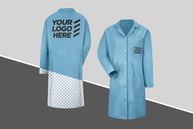 Womens lab coat mockup