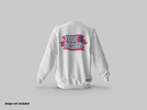 Womens sweaters back view mockup