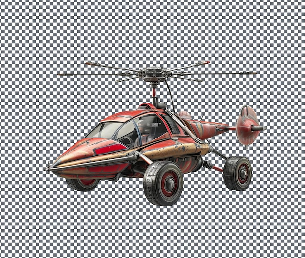 PSD wonderful gyrocopter isolated on transparent background