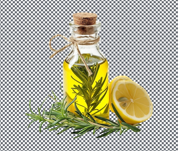 PSD wonderful rosemary and lemon scalp oil isolated on transparent background