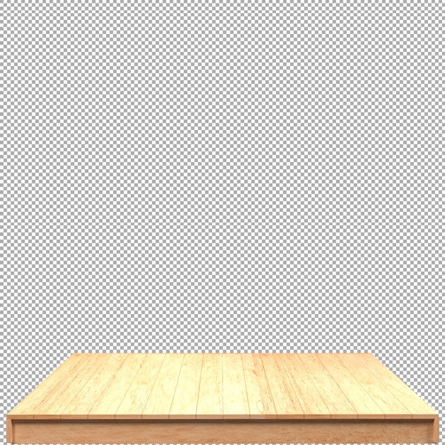 Wood board 3d render isolated