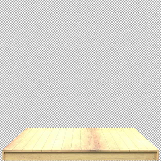 Wood board 3d render isolated