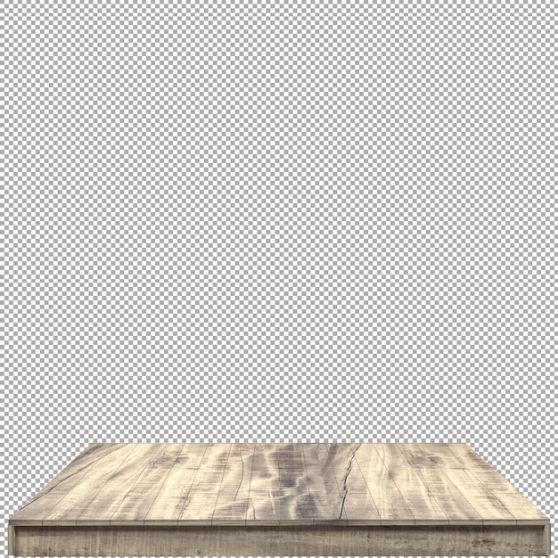 Wood board 3d render isolated