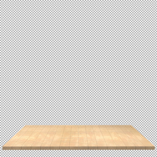 Wood board 3d render isolated