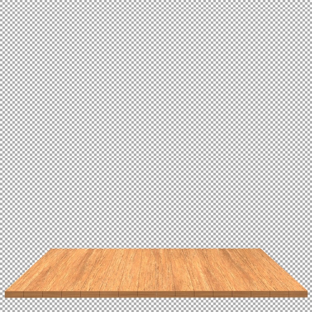 Wood board 3d render isolated