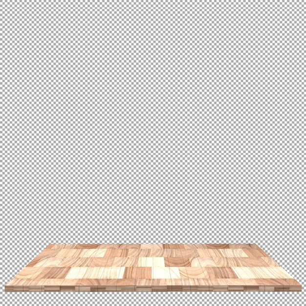 Wood board 3d render isolated