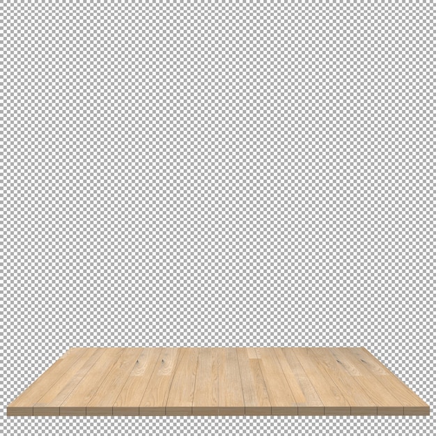 Wood board 3d render isolated