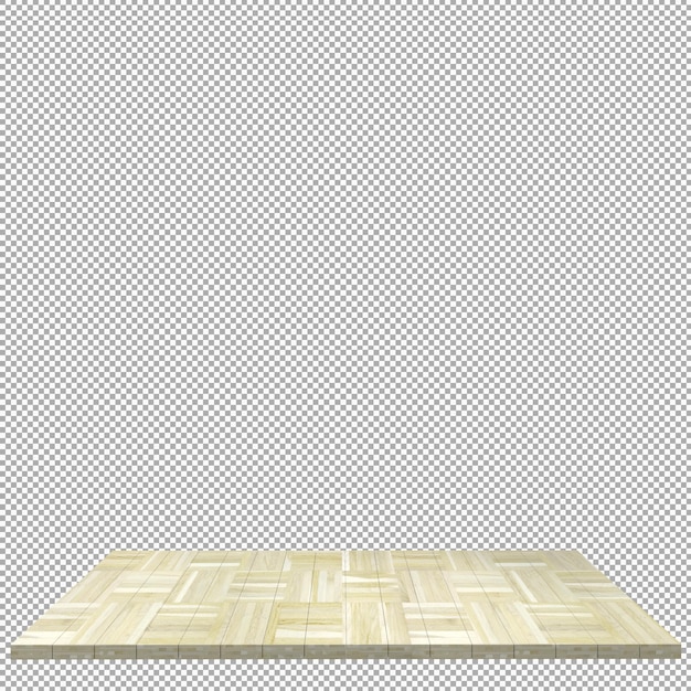 Wood board 3d render isolated