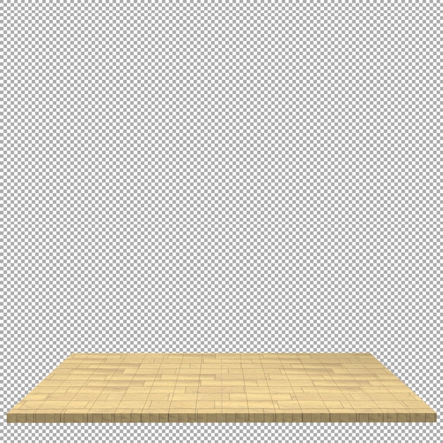 Wood board 3d render isolated