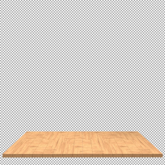 Wood board 3d render isolated