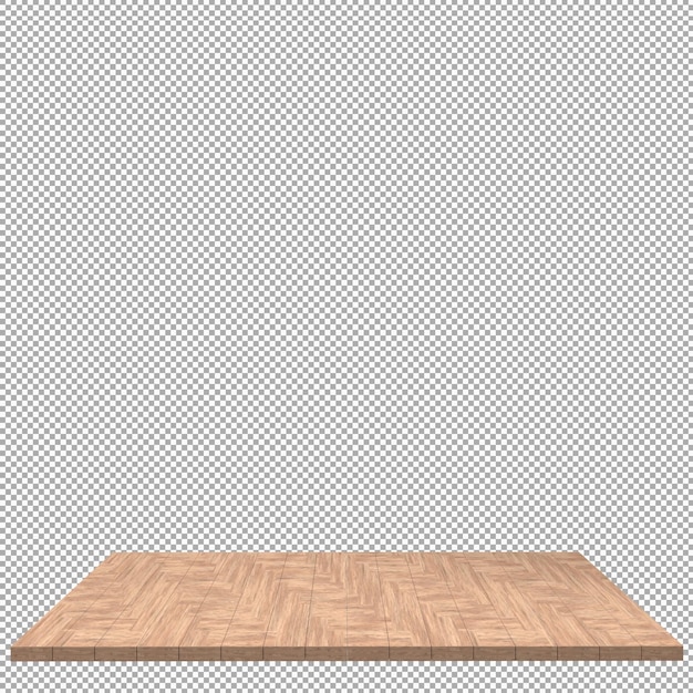 Wood board 3d render isolated