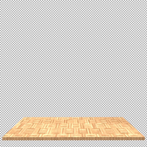 Wood board 3d render isolated