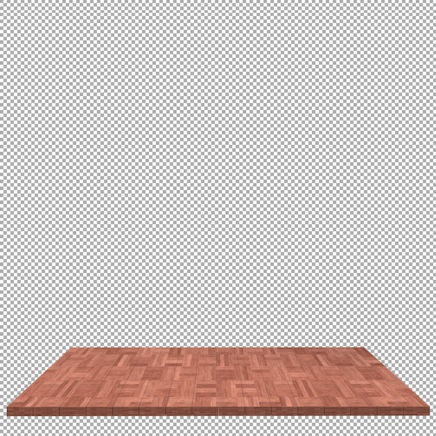 Wood board 3d render isolated