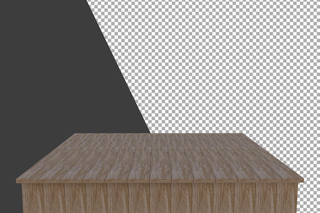 Wood board 3d rendering isolated