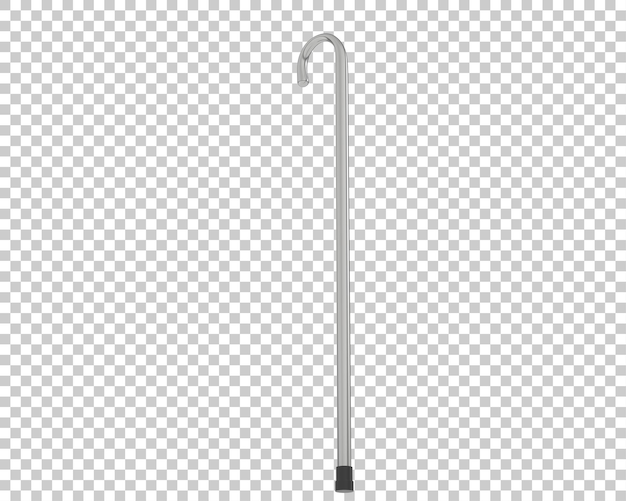 Wood cane on transparent background 3d rendering illustration