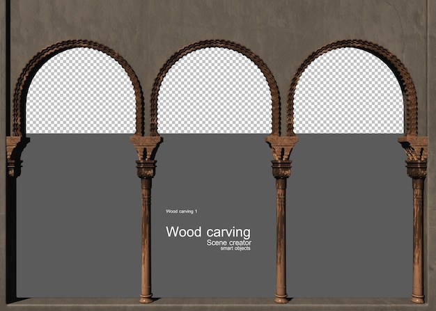 PSD wood carving pattern