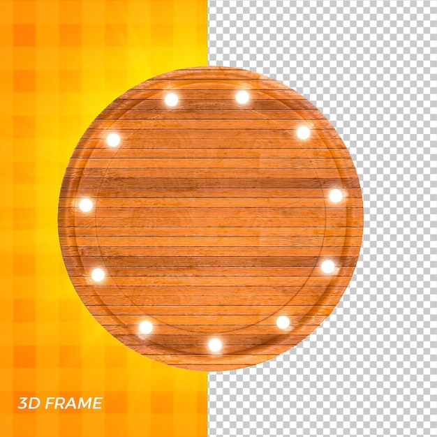 wood frame 3d render