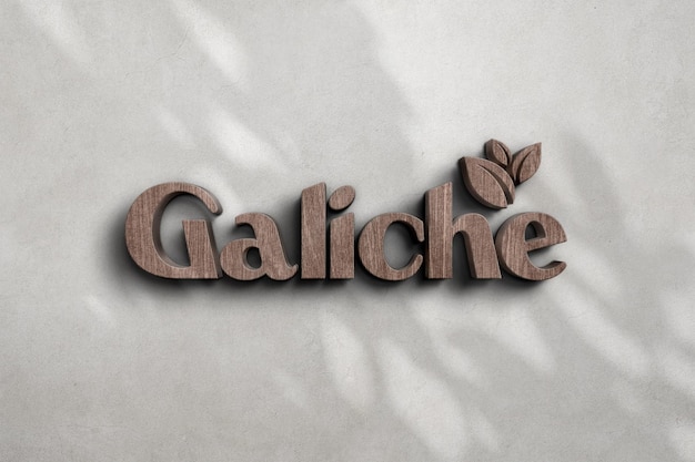 Wood logotype mockup