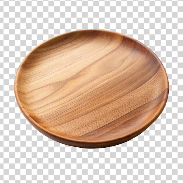 A wood plate isolated on Transparent background