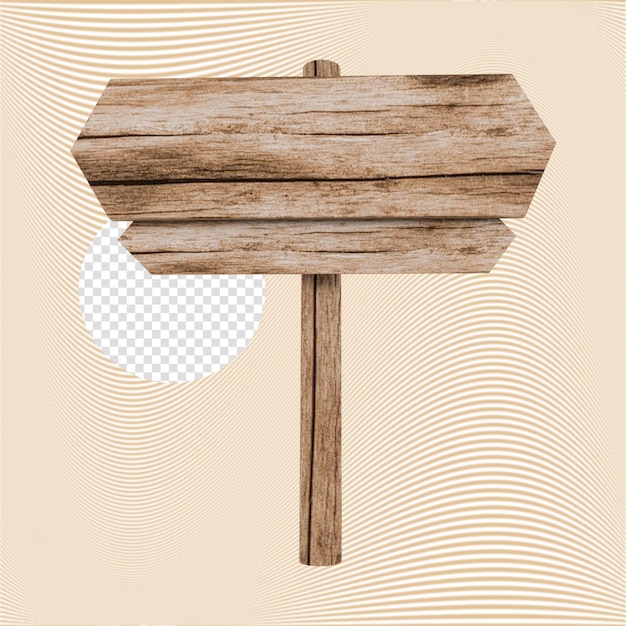 wood sign 3d render