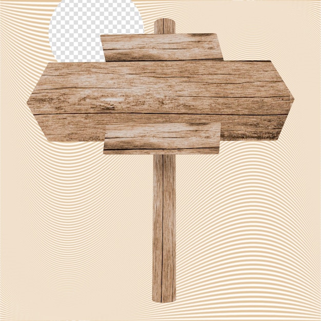 wood sign 3d render