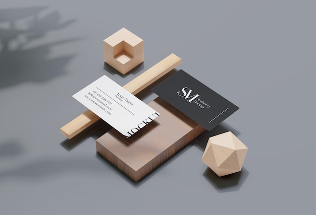 Wood stationary levitation mockup design