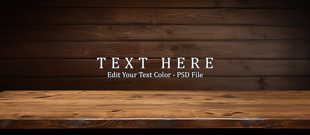 wood table on blur of cafe coffee shop bar background Generative AI