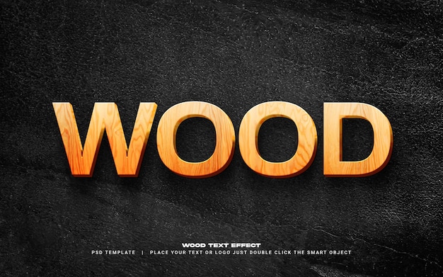 Wood text effect