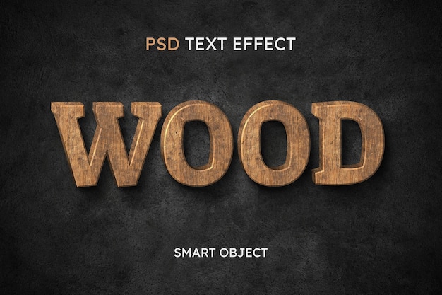 Wood text style effect