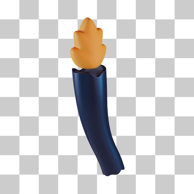 Wood Torch 3D Icon