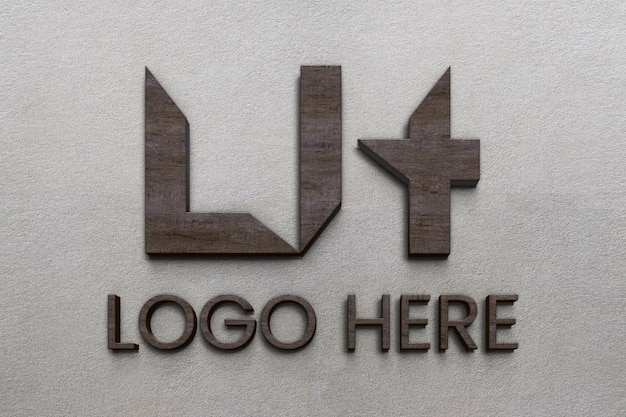 Wooden 3D Mockup for Logo