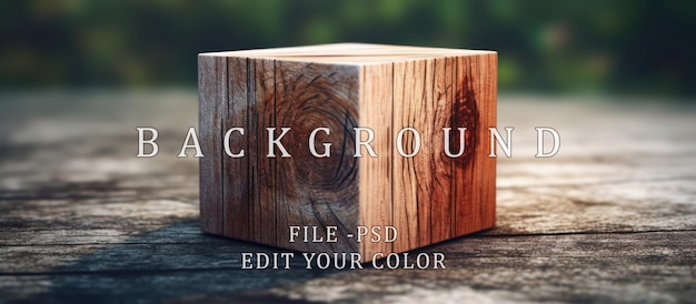 wooden box blocks dark background