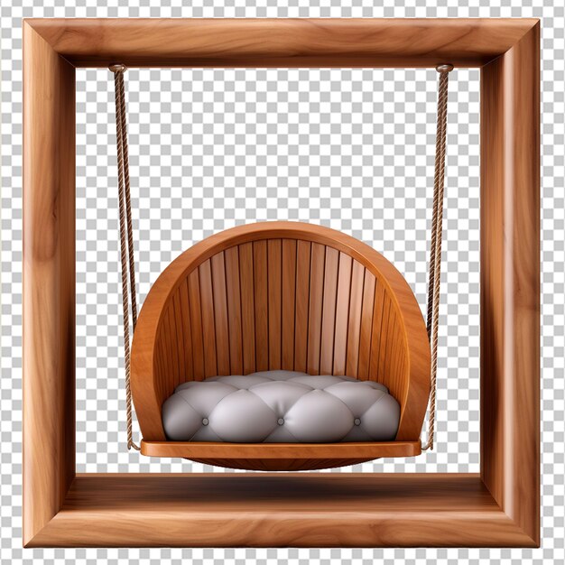 wooden box chair swing chair transparent background png clipart in the style of uhd image aerial view social commentary plaques rounded brown carl kleiner ON WHITE BACKGROUND