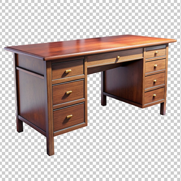 wooden brown table with drawers