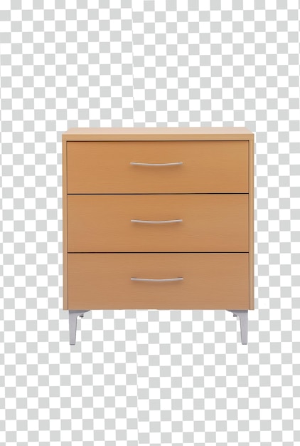 a wooden chest with drawers on a transparent background