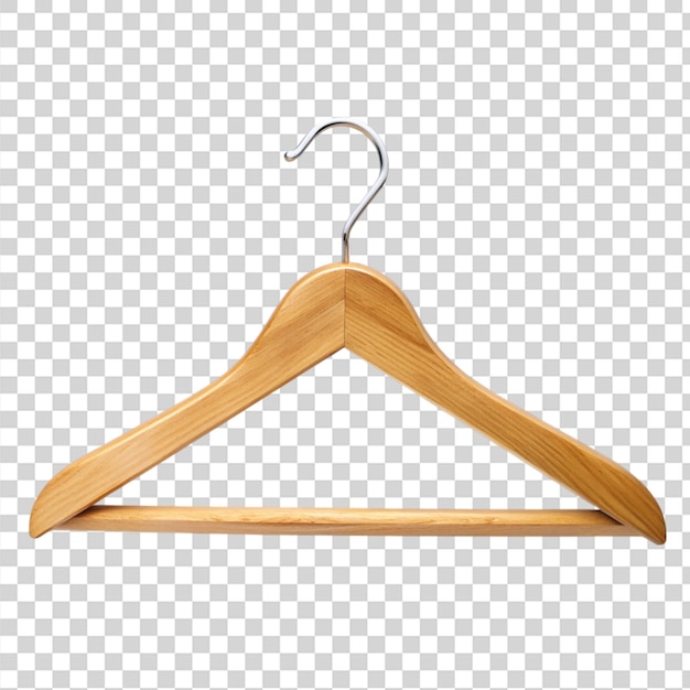 Wooden clothes hanger Isolated On Transparent Background